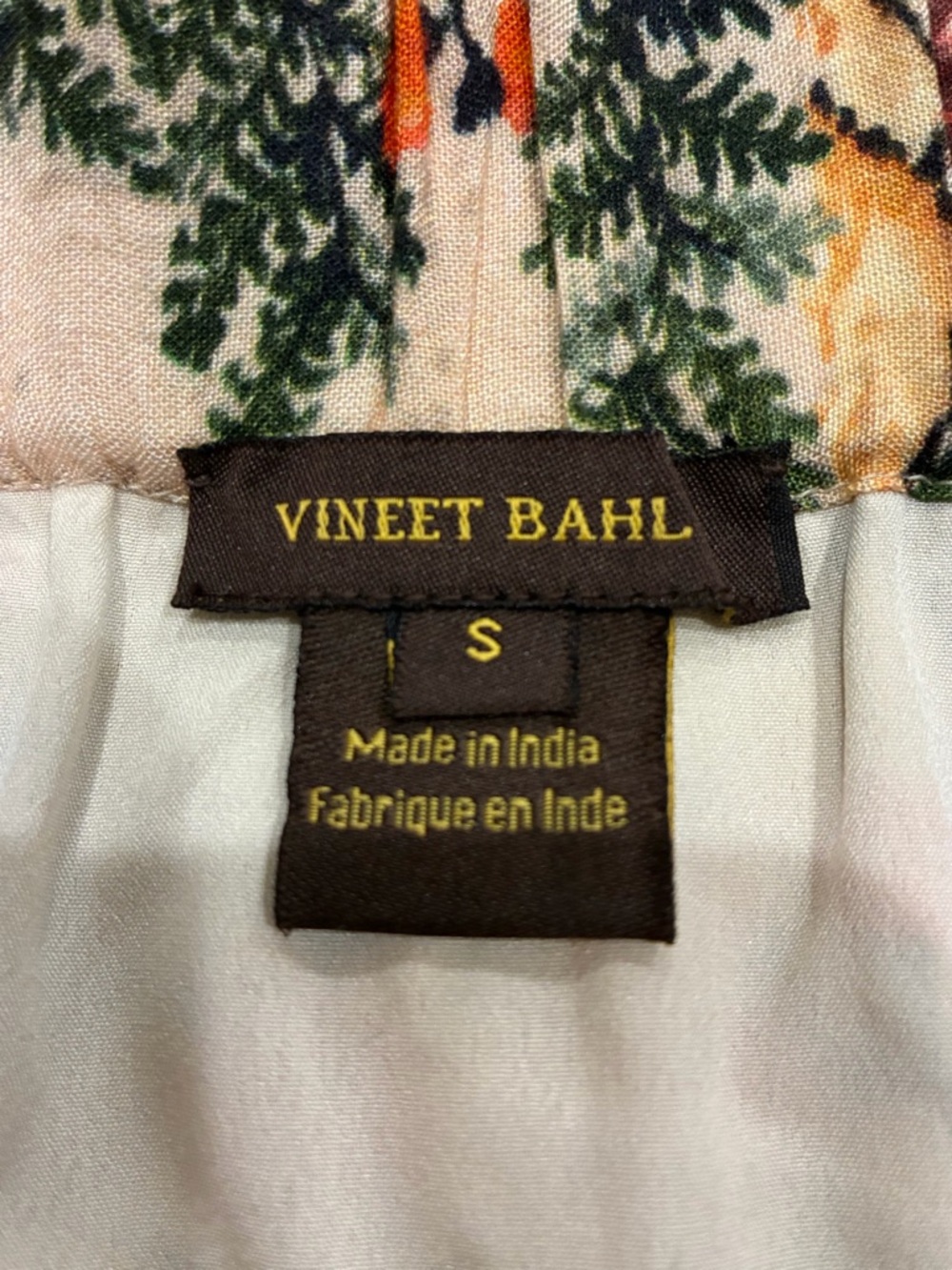 Vineet Bahl Anthropologie Swan Lake Midi Skirt Floral Nature Pockets Unique 425 - Picture 13 of 16